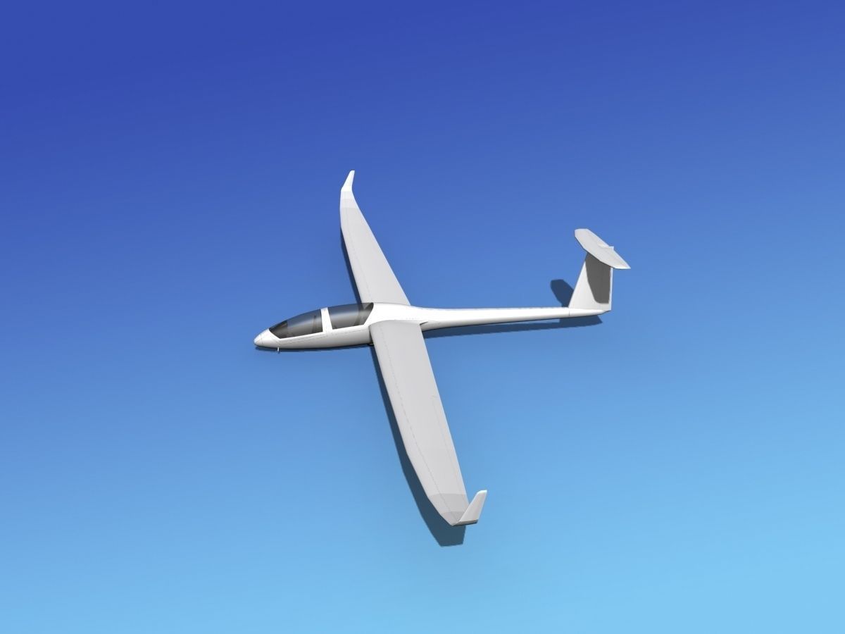 DG-1000 Glider Bare Metal 3D model_9