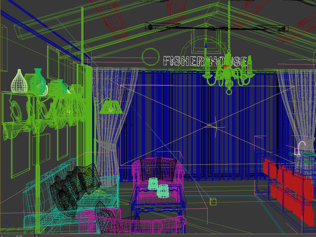 Fisherman house photoreal interior 3D model_6