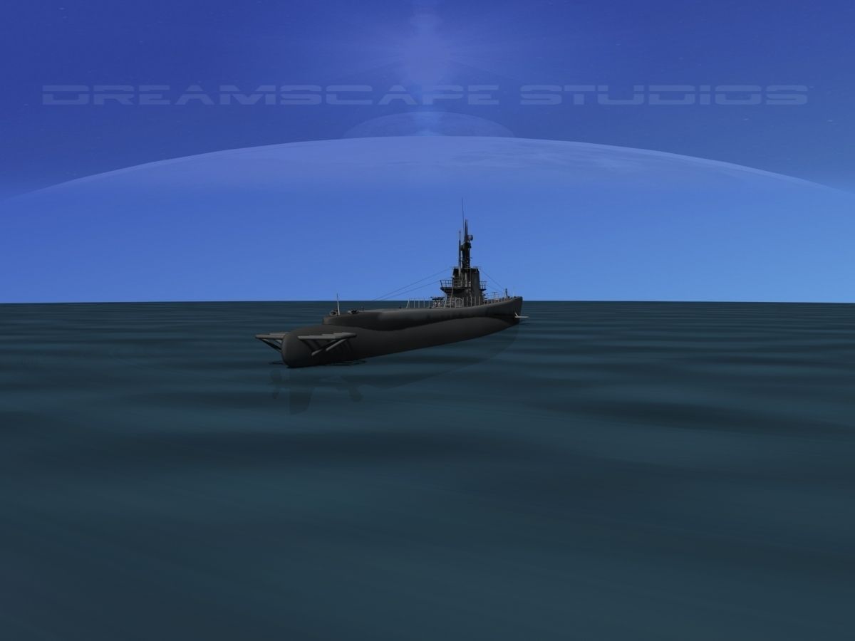 Balao Class Submarine USS Balao SS285 3D model_1