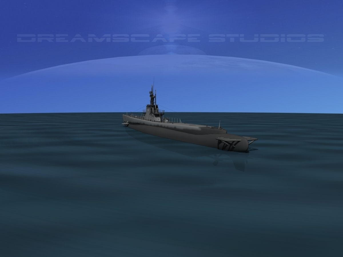 Balao Class Submarine USS Balao SS285 3D model_2