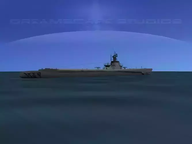 Balao Class Submarine USS Balao SS285 3D model