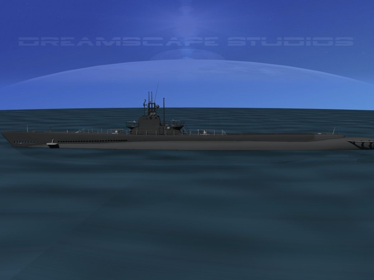 Balao Class Submarine USS Sennett SS408 3D model_3