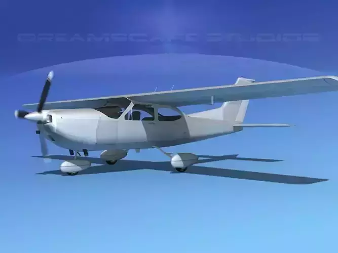 Cessna 177 Cardinal Bare Metal 3D model