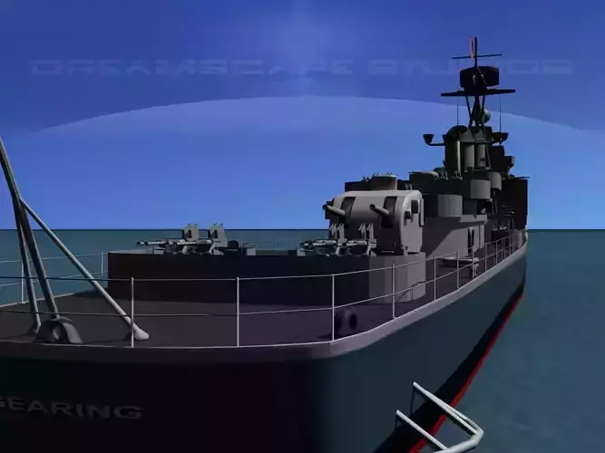 Gearing Class Destroyer DDR-710 USS Gearing 3D model