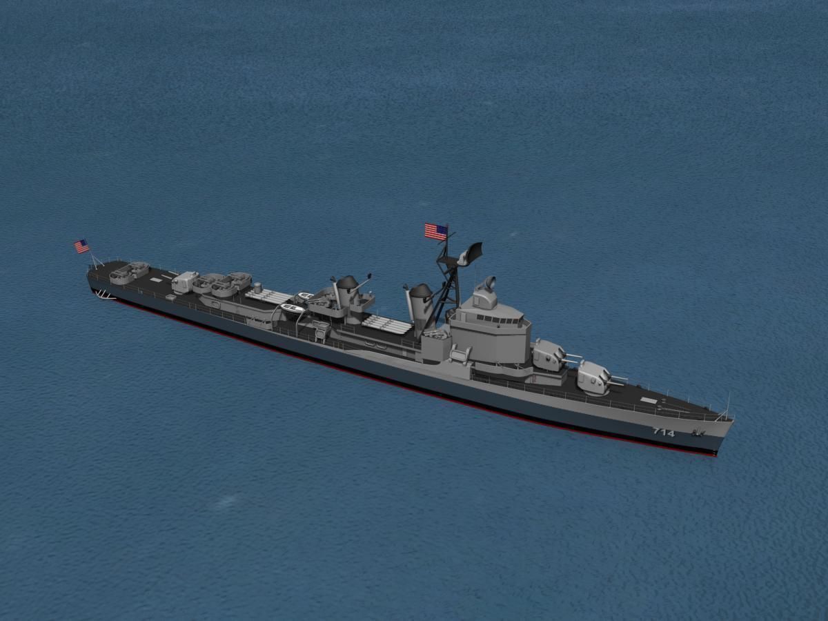 Gearing Class Destroyer DDR-714 William R Rush 3D model_1
