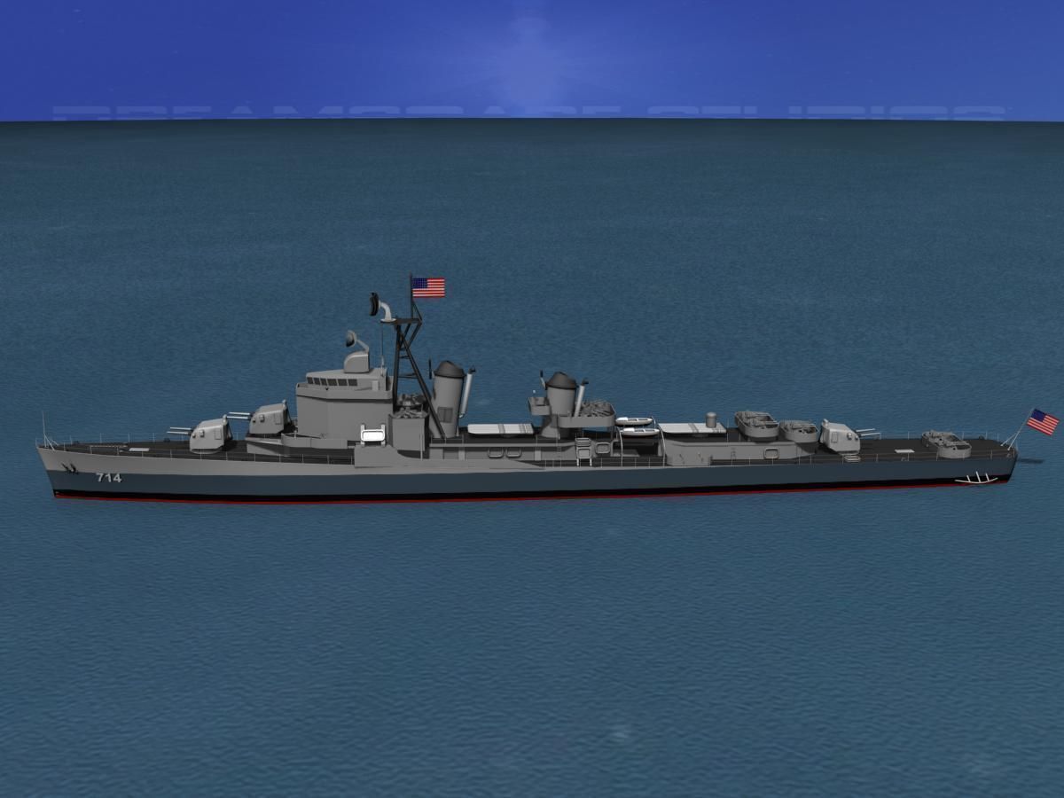 Gearing Class Destroyer DDR-714 William R Rush 3D model_12