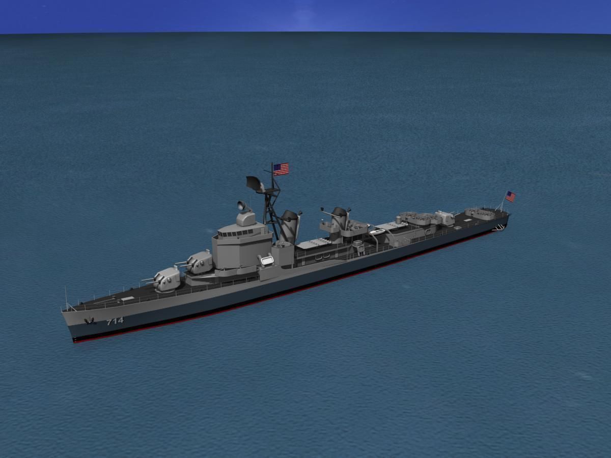 Gearing Class Destroyer DDR-714 William R Rush 3D model_15