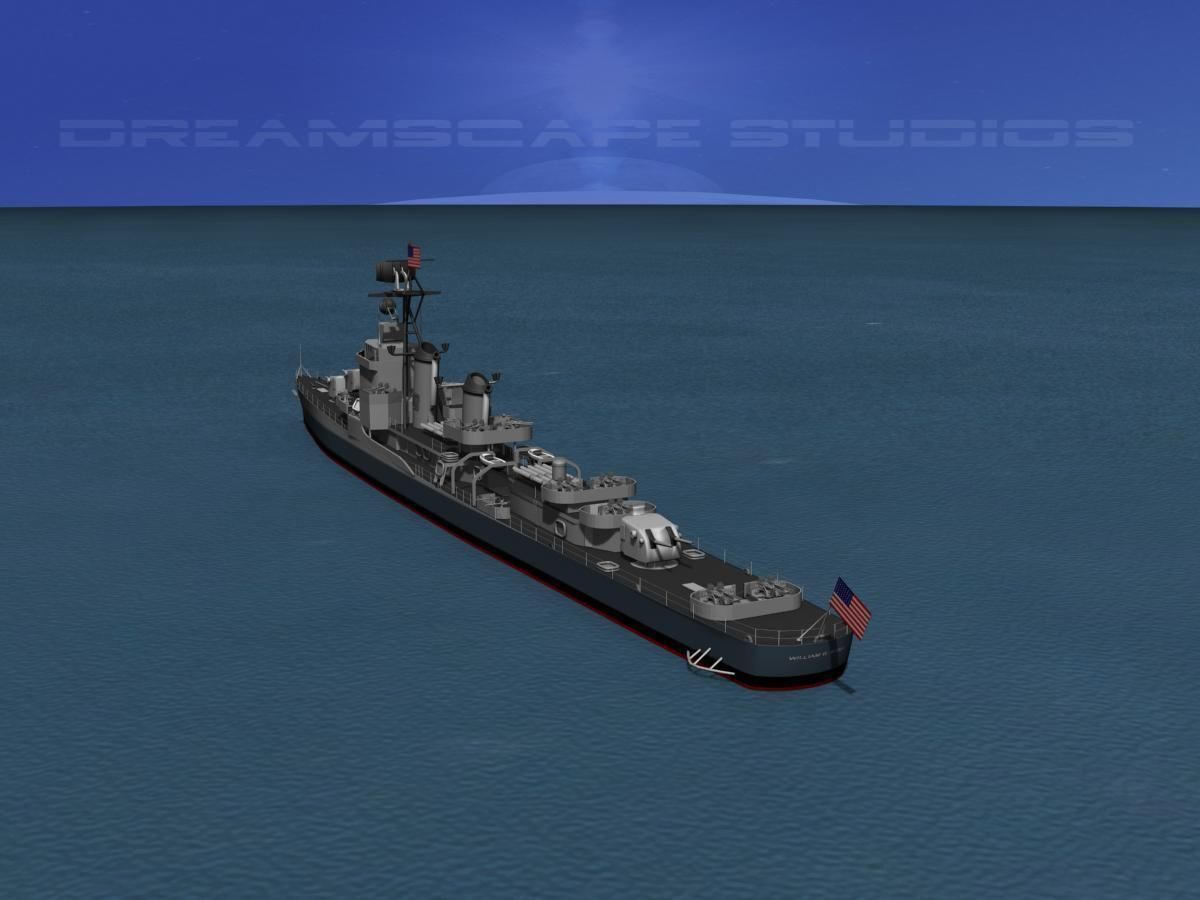 Gearing Class Destroyer DDR-714 William R Rush 3D model_11
