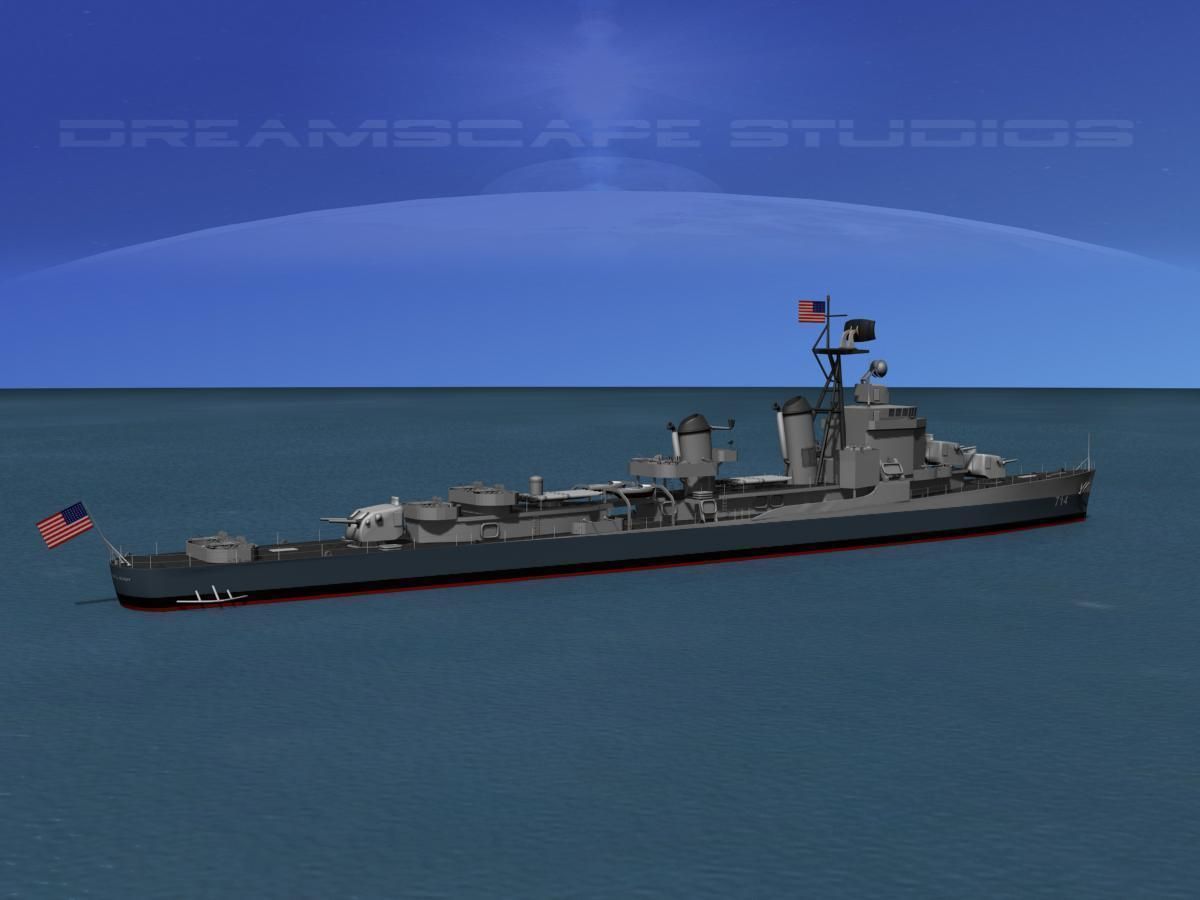 Gearing Class Destroyer DDR-714 William R Rush 3D model_8