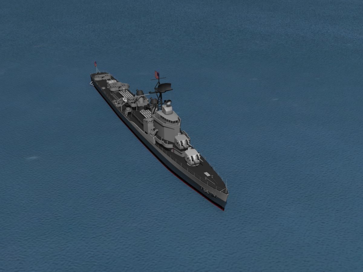 Gearing Class Destroyer DDR-784 USS McKean 3D model_15