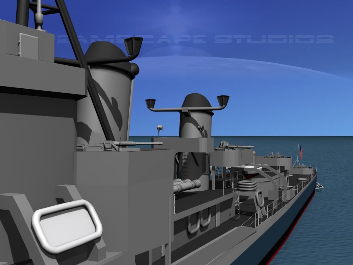 Gearing Class Destroyer DDR-831 USS Goodrich 3D model_6