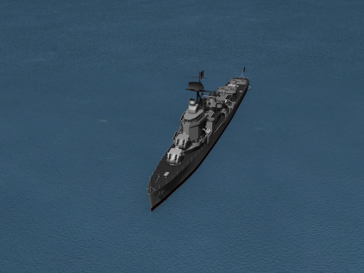 Gearing Class Destroyer DDR-831 USS Goodrich 3D model_15