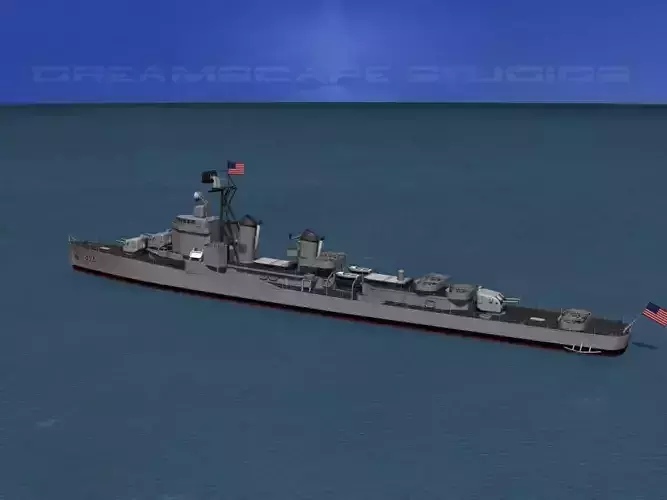 Gearing Class Destroyer DDR-832 USS Hanson 3D model