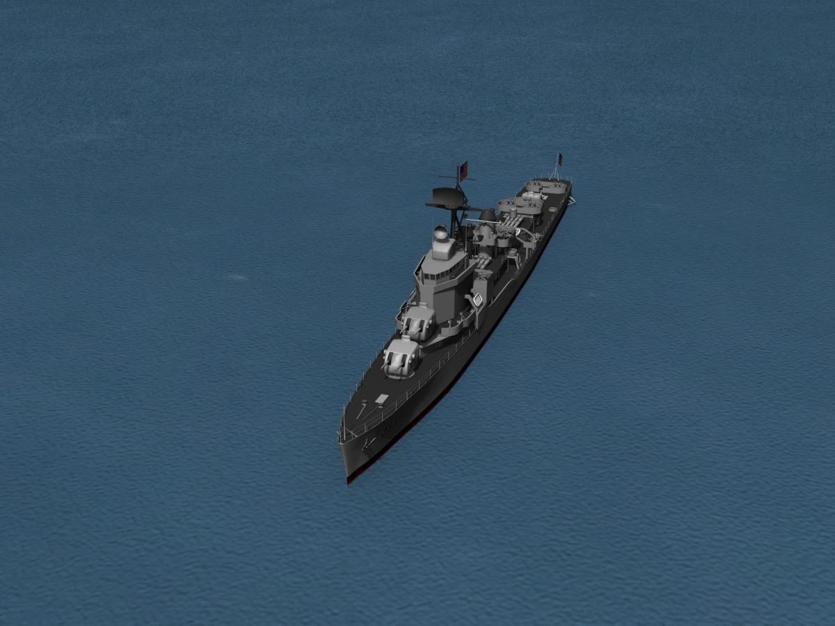 Gearing Class Destroyer DDR-834 USS Turner 3D model_8