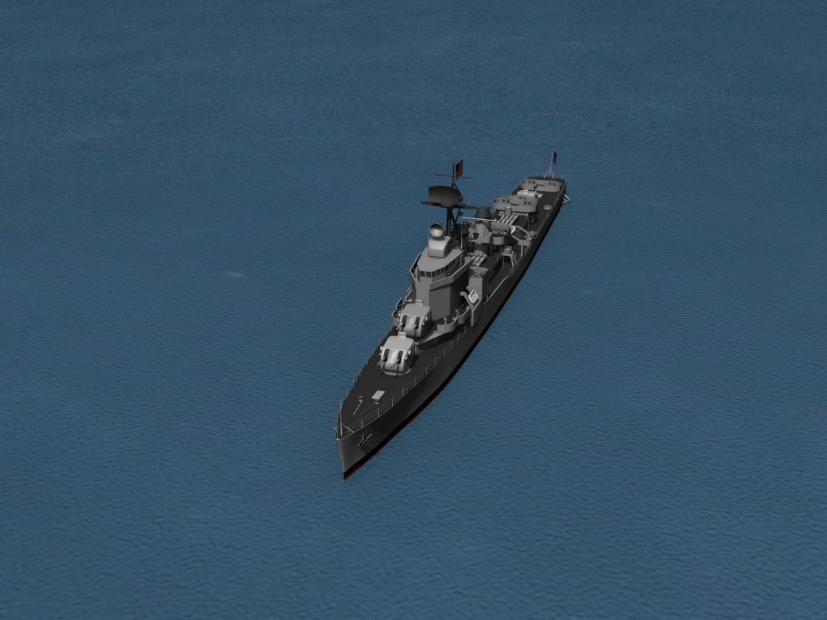 Gearing Class Destroyer DDR-879 USS Leary 3D model_14