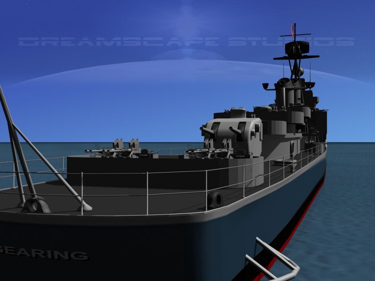Gearing Class Destroyer DDR-880 USS Dyess 3D model_7