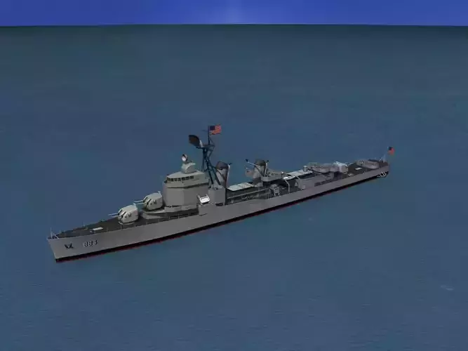 Gearing Class Destroyer DDR-883 USS Newman K Perry 3D model
