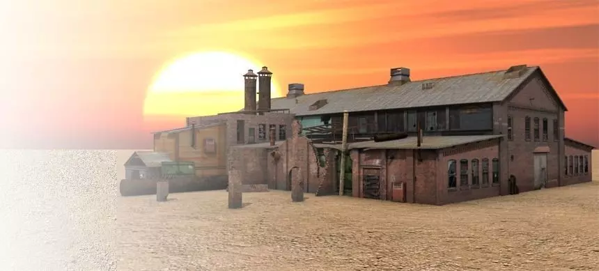 Abandoned Train Station 3D model