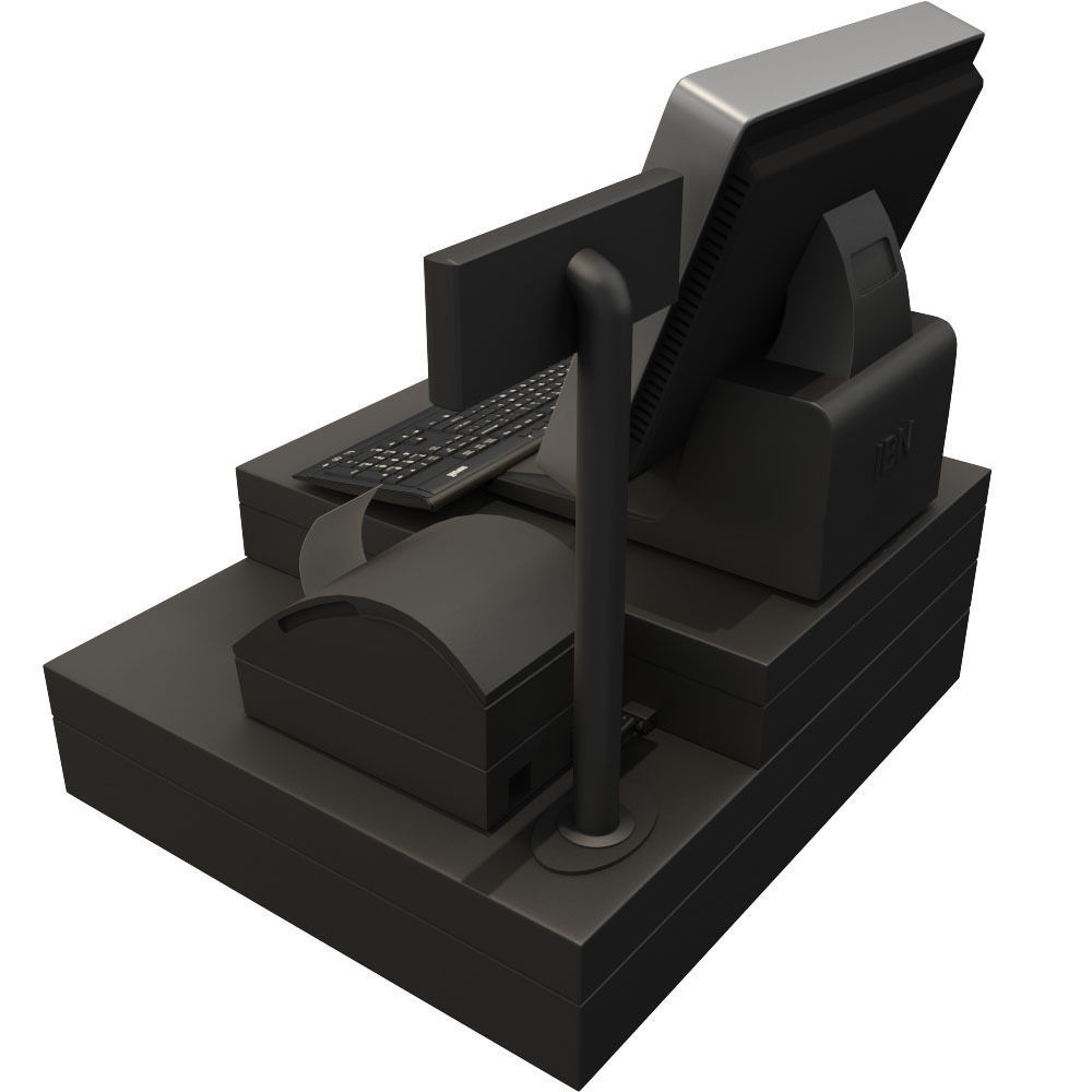 cashier machine 3D model_5