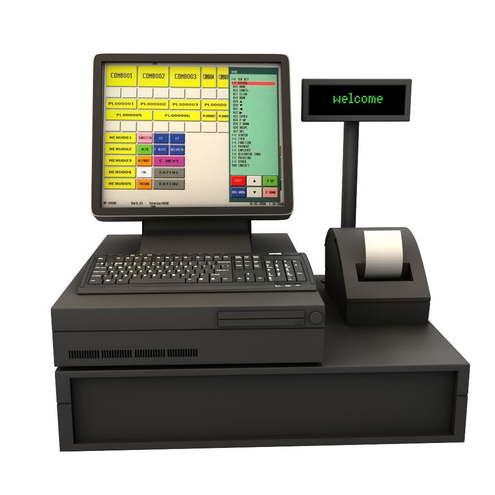 cashier machine 3D model_7