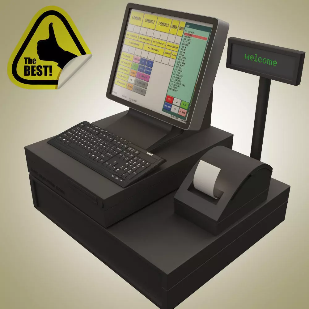 cashier machine 3D model_0