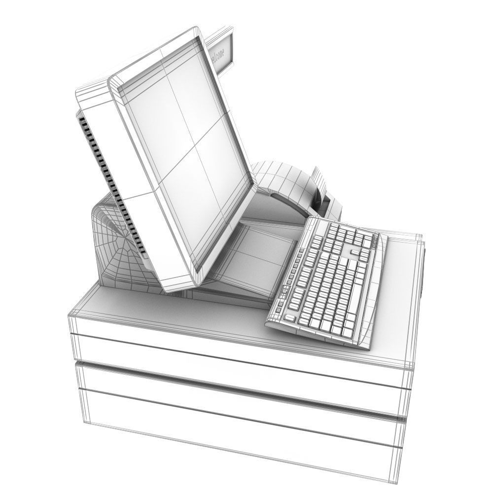 cashier machine 3D model_2