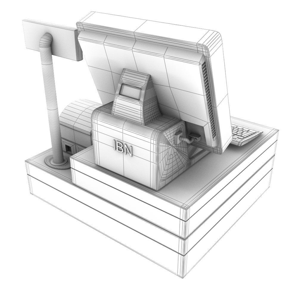 cashier machine 3D model_4