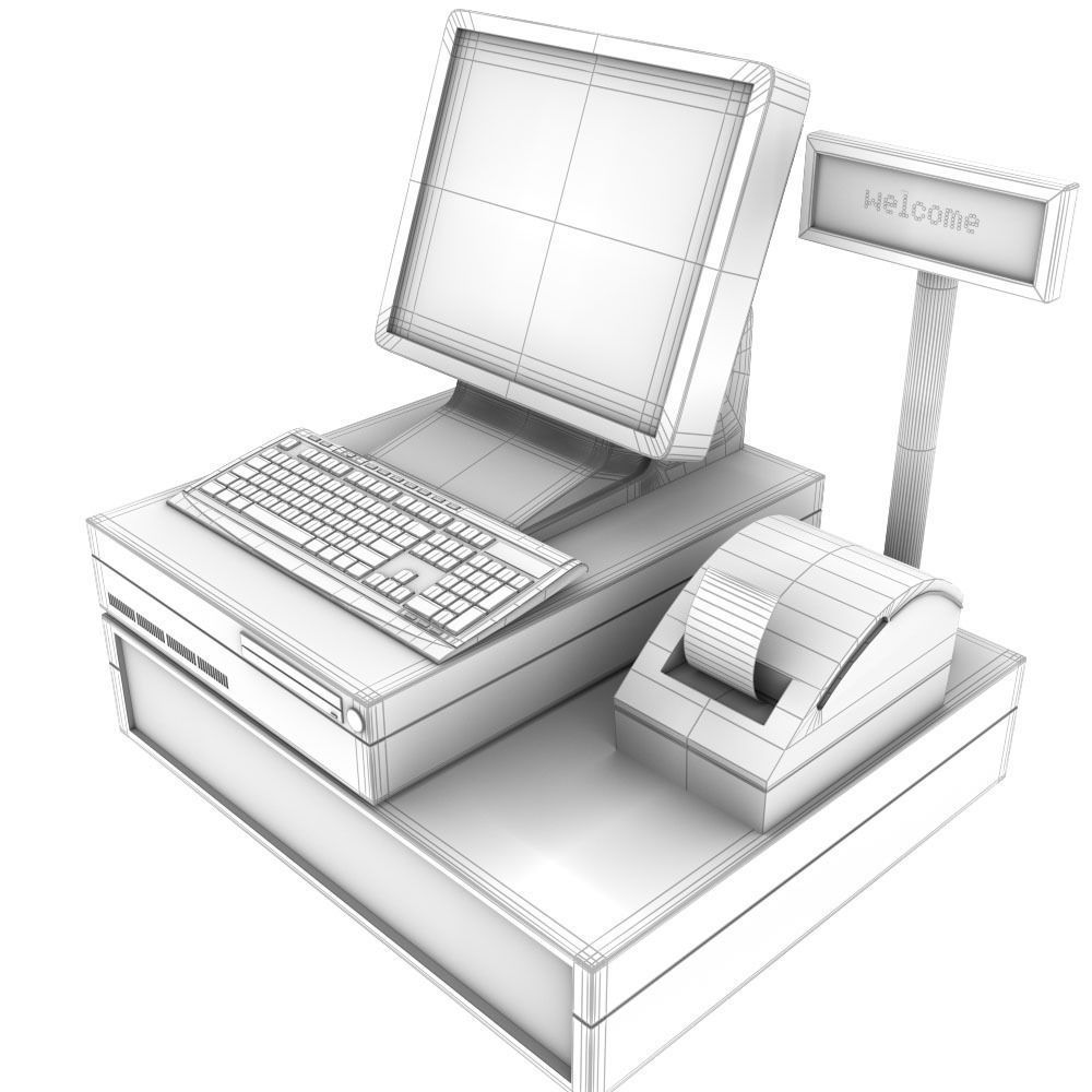 cashier machine 3D model_9
