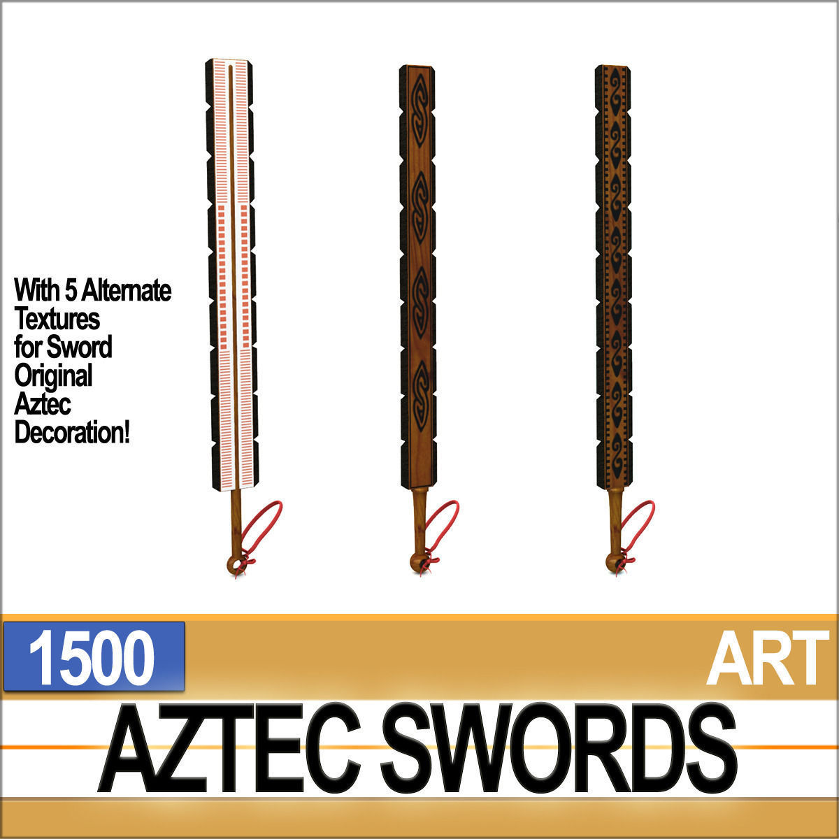 Aztec Swords Collection 3D model_4