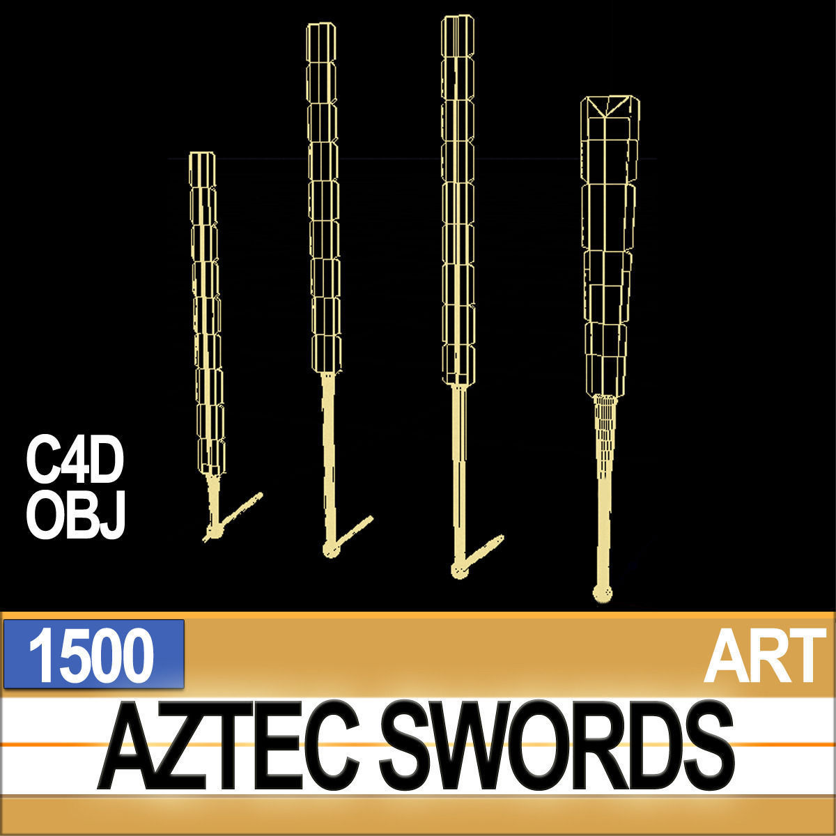 Aztec Swords Collection 3D model_5