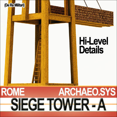 Roman Legionary Siege Tower A 3D model_9