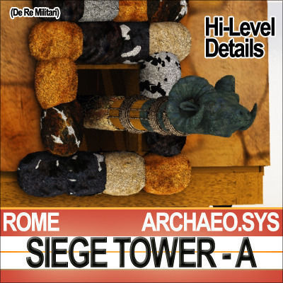 Roman Legionary Siege Tower A 3D model_10