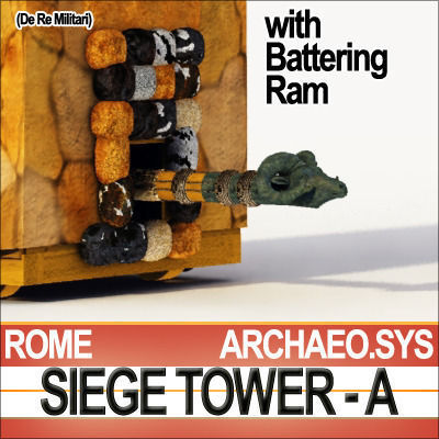 Roman Legionary Siege Tower A 3D model_6