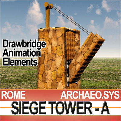 Roman Legionary Siege Tower A 3D model_12