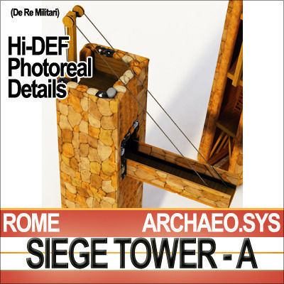 Roman Legionary Siege Tower A 3D model_11