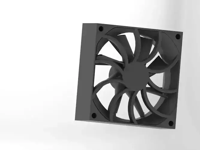PC Fan Low-poly 3D model