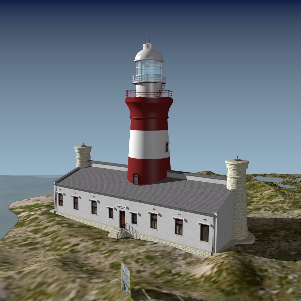 Cape Aghulas Lighthouse 3D model_2