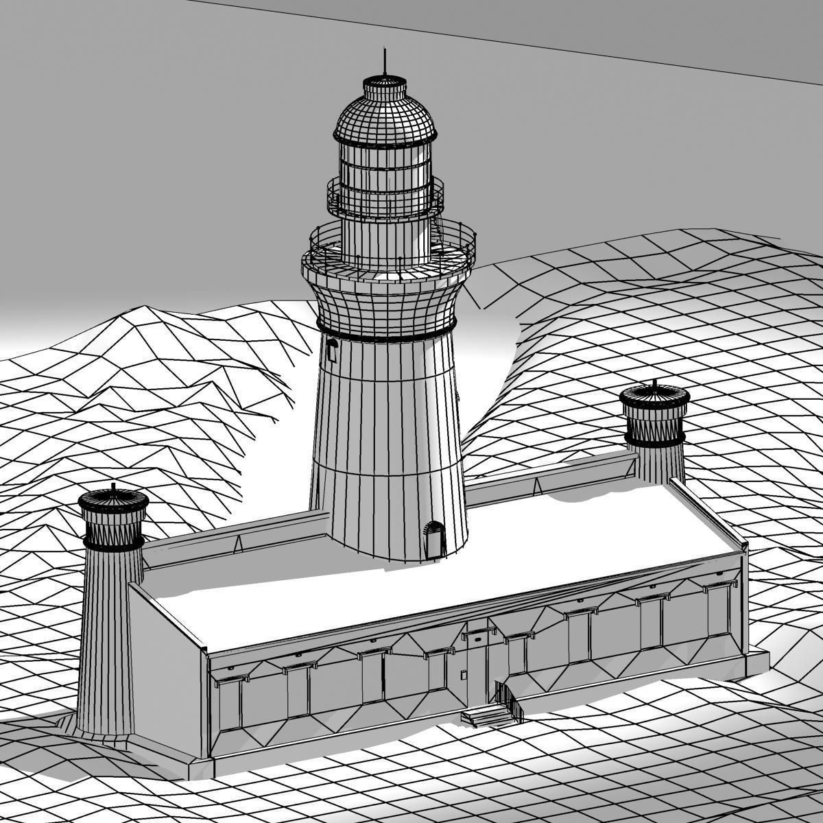 Cape Aghulas Lighthouse 3D model_9