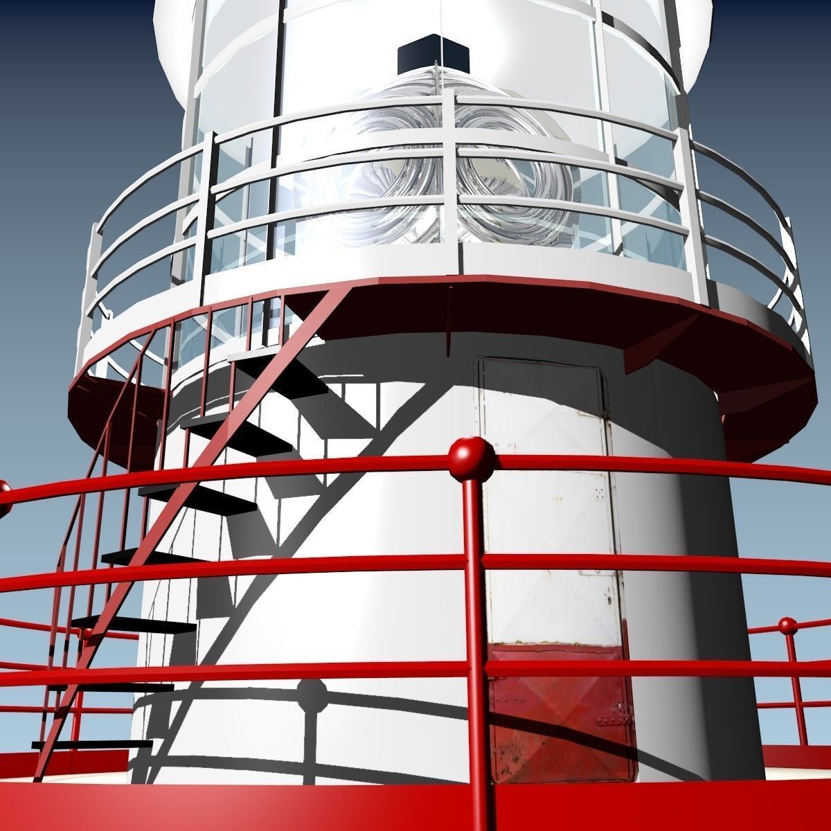 Cape Aghulas Lighthouse 3D model_7