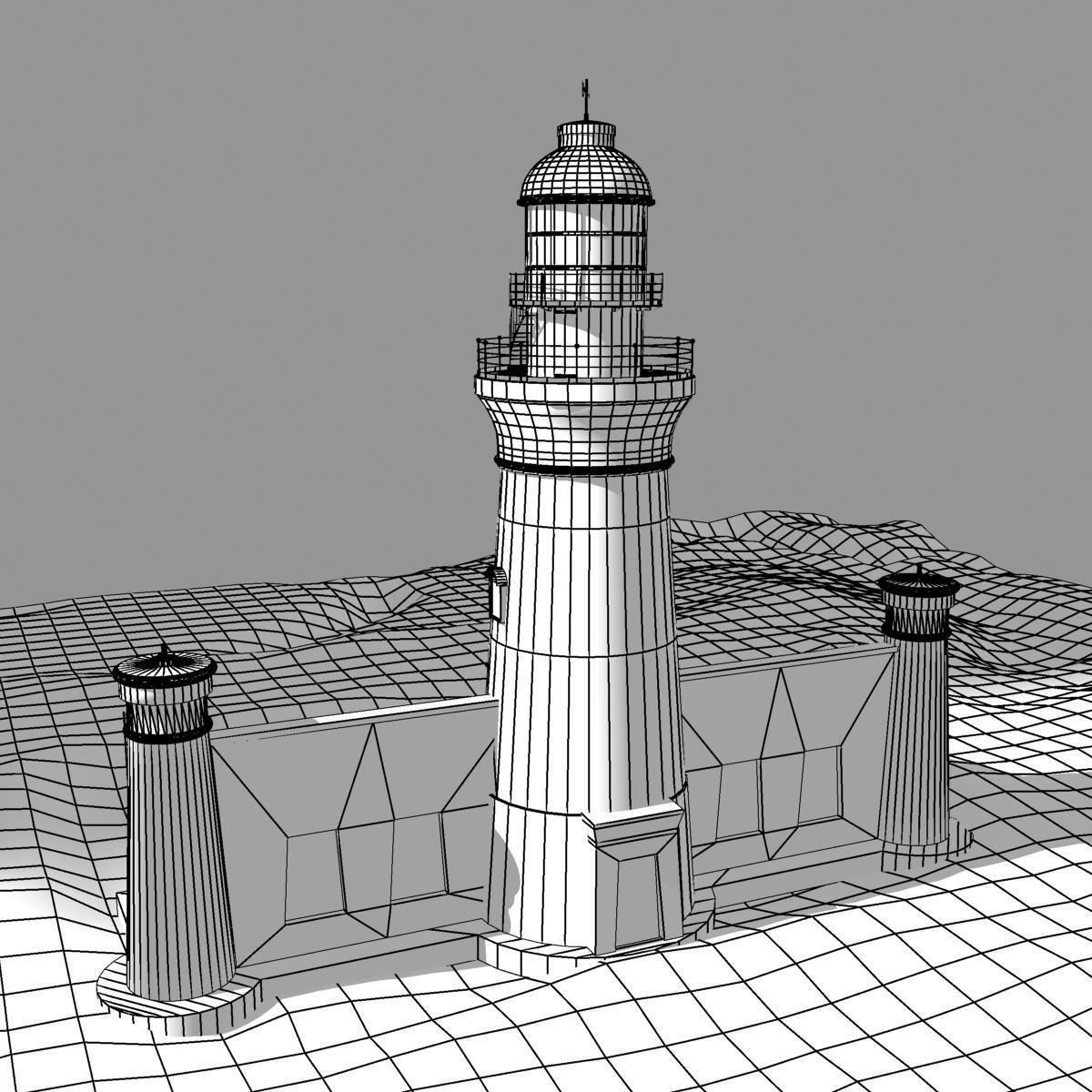 Cape Aghulas Lighthouse 3D model_10