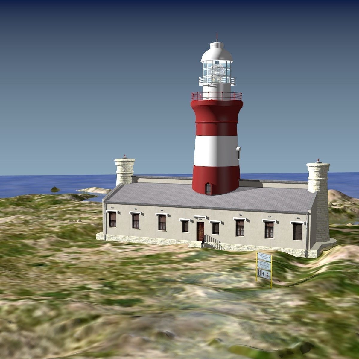 Cape Aghulas Lighthouse 3D model_5