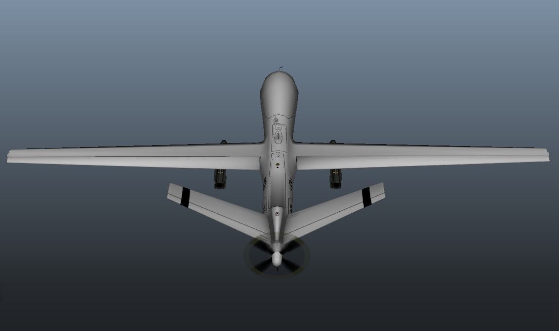 Drone unmanned aerial vehicle Low-poly 3D model_2