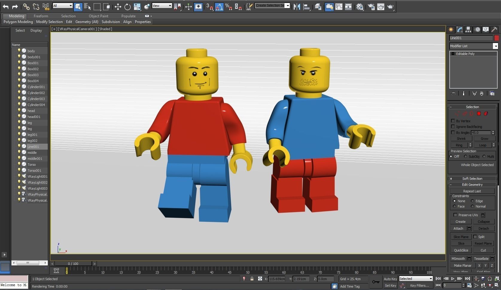 Lego man  3D model_3