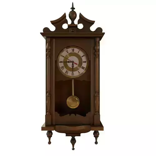 Wooden WallClock 3D model