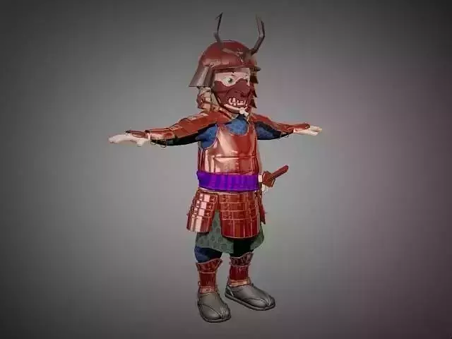 SAMURAI dressed in armor