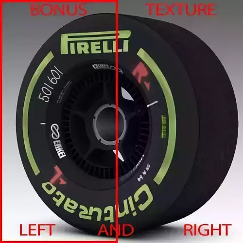 enkei intermediate front tyre Low-poly 3D model