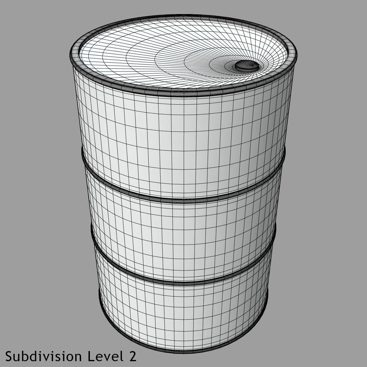 Old Rusty Barrel Low-poly 3D model_15