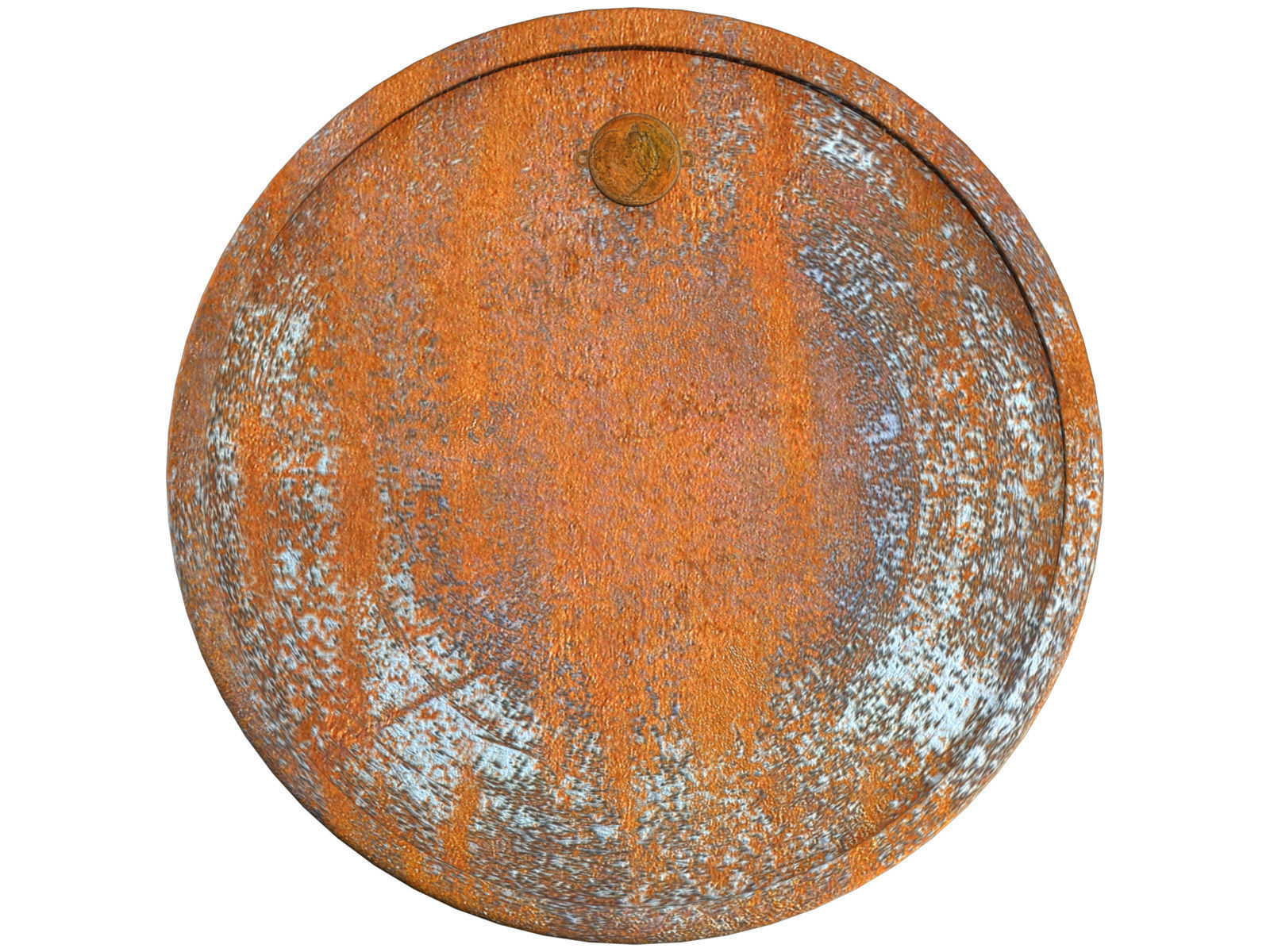 Old Rusty Barrel Low-poly 3D model_9