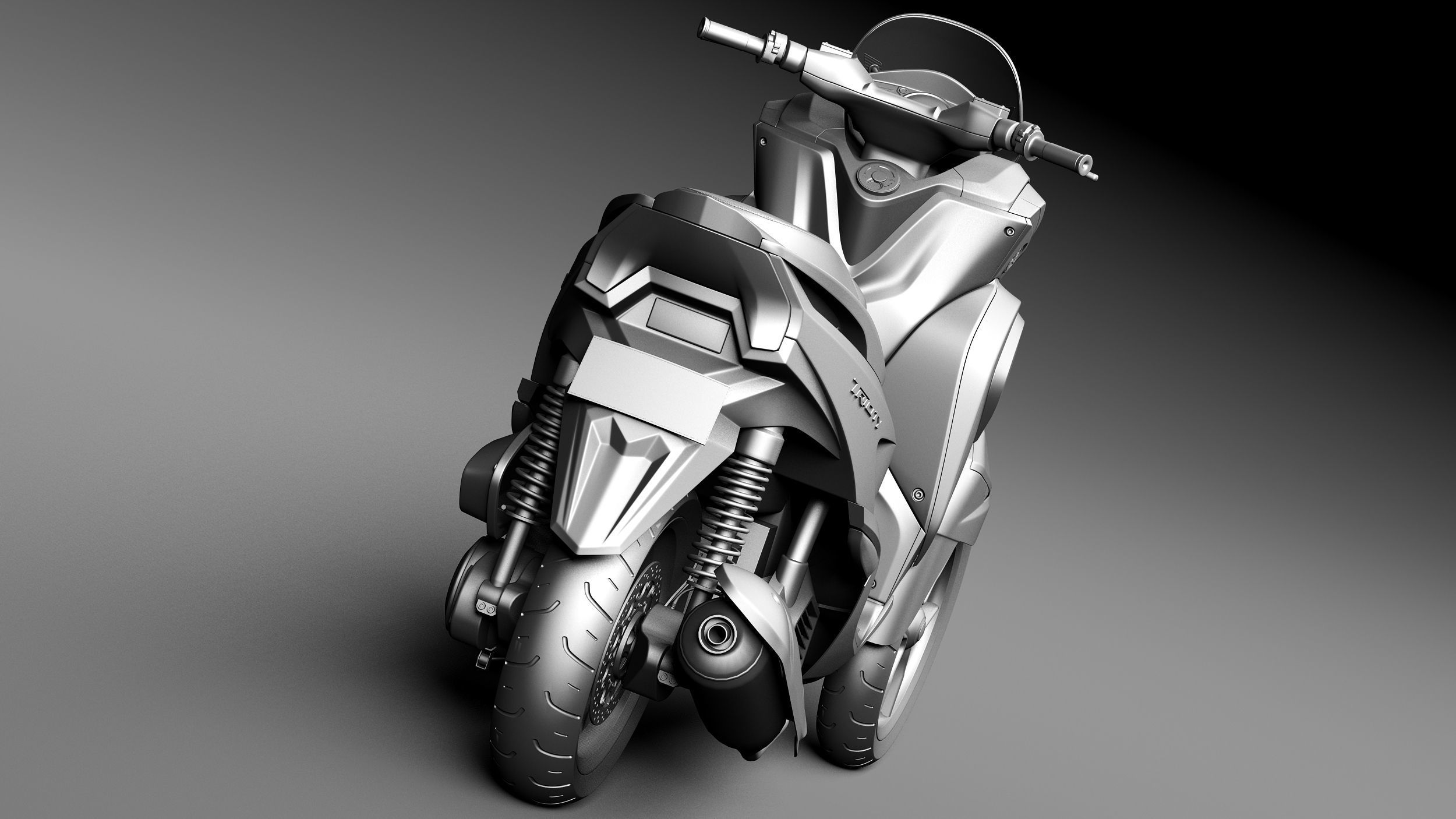 Yamaha Tricity 2015 scooter 3D model_13