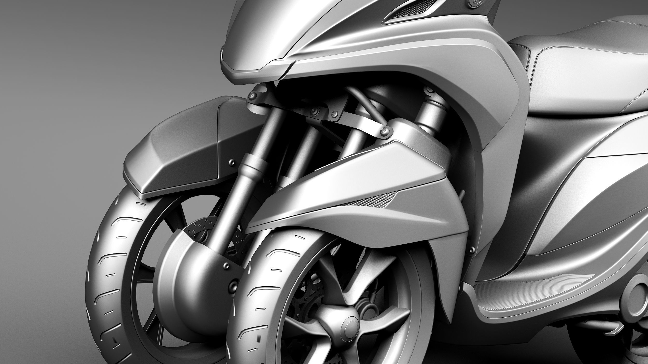 Yamaha Tricity 2015 scooter 3D model_10